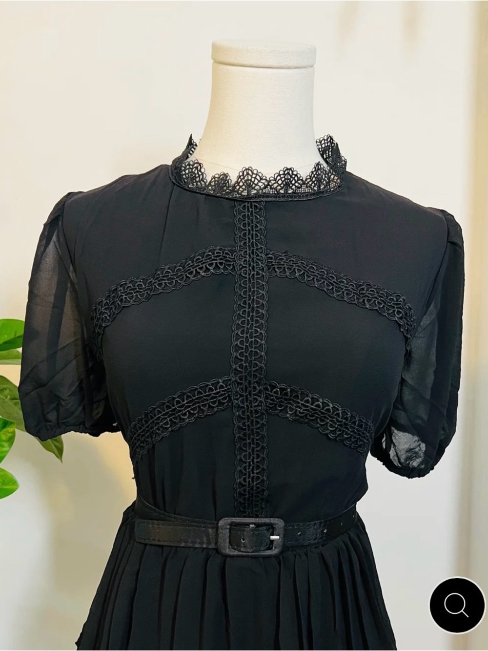 Witchwood Annabel Romantic Cottage Goth Tiered Dress , Unique Vintage - Picture 4 of 5